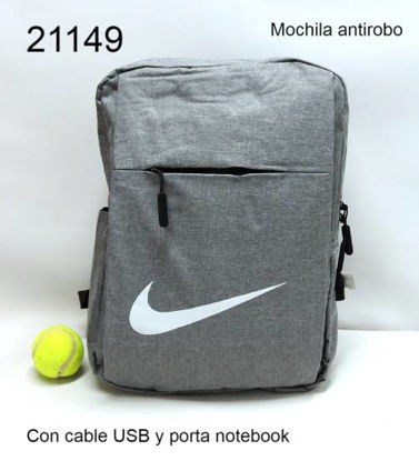 Imagen de MOCHILA ANTIROBO CON CABLE USB Y PORTA NOTEBOOK 3.24